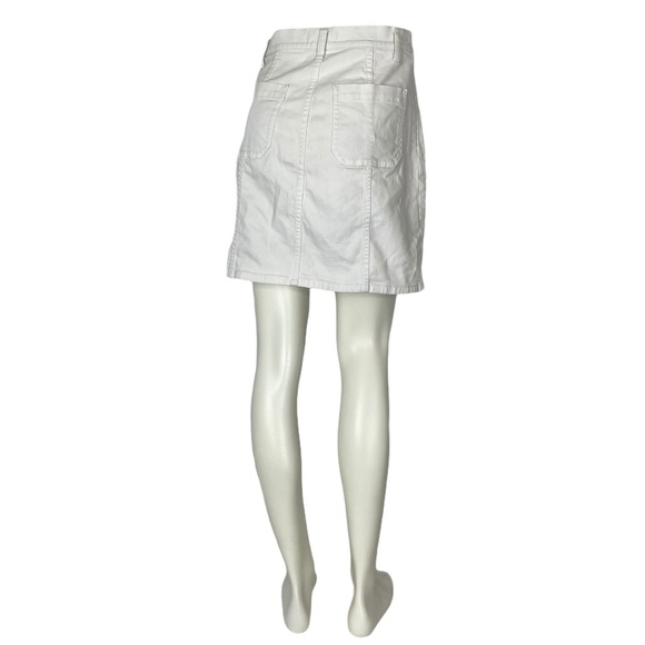 Madewell Patch Pockets Button Front Denim Skirt 26 - Picture 2 of 10